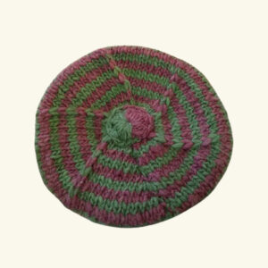 Boina bicolor verde fucsia