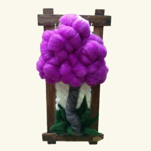 Telar decorativo Árbol mediano fucsia